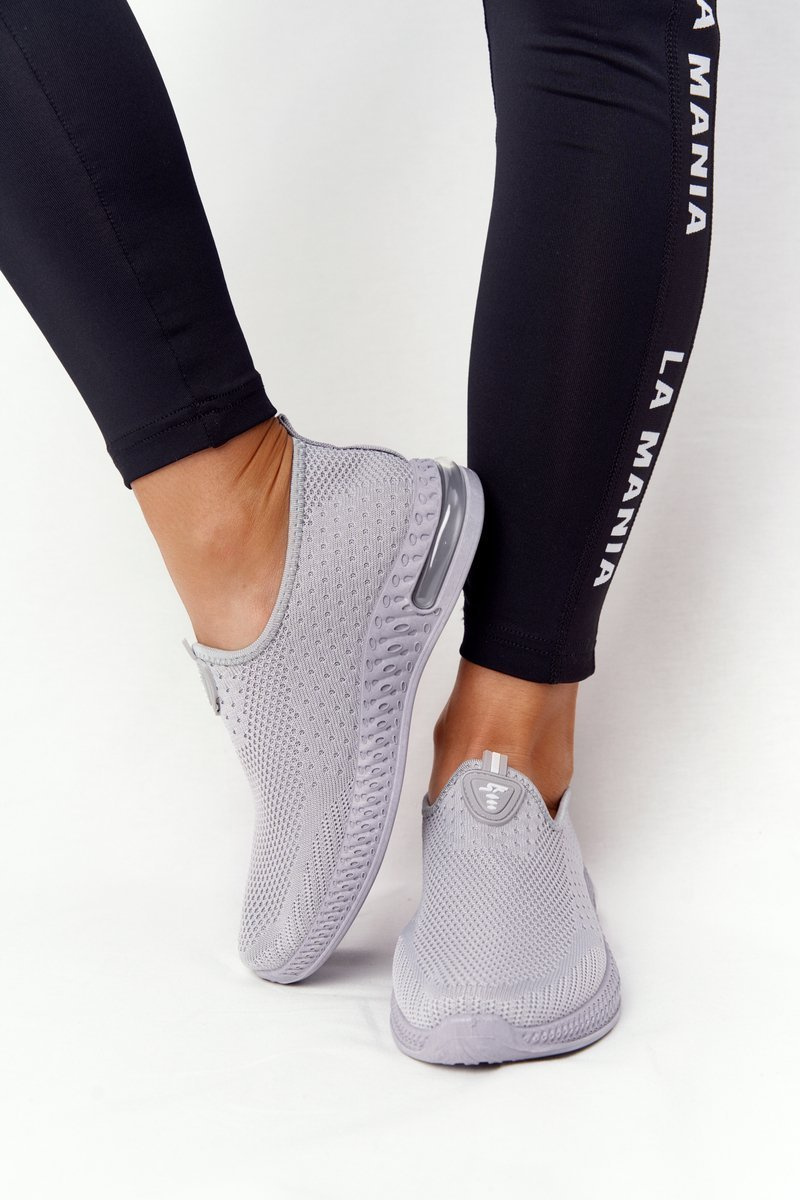 Damskie Sportowe Buty Slip On Szare Be Stretchy Bugo Pl Buty Damskie