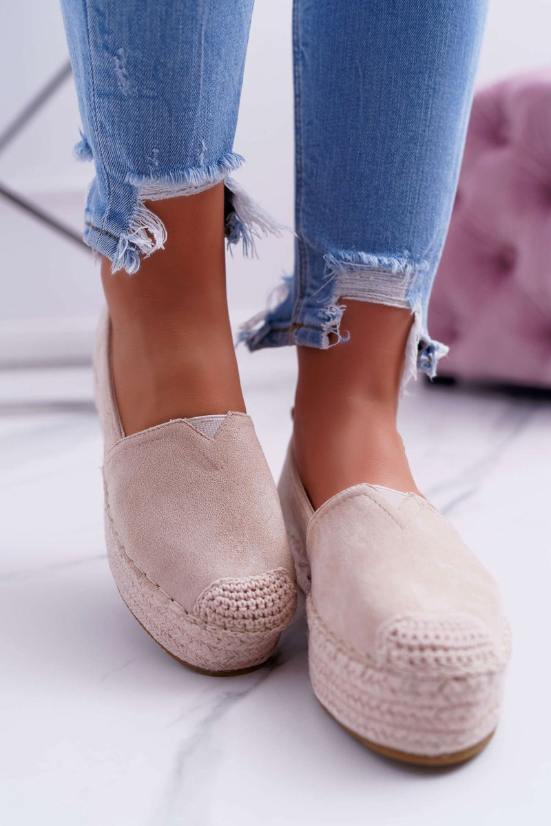 Espadryle Damskie Zamszowe Na Platformie Be Owe Varles Bugo Pl Buty