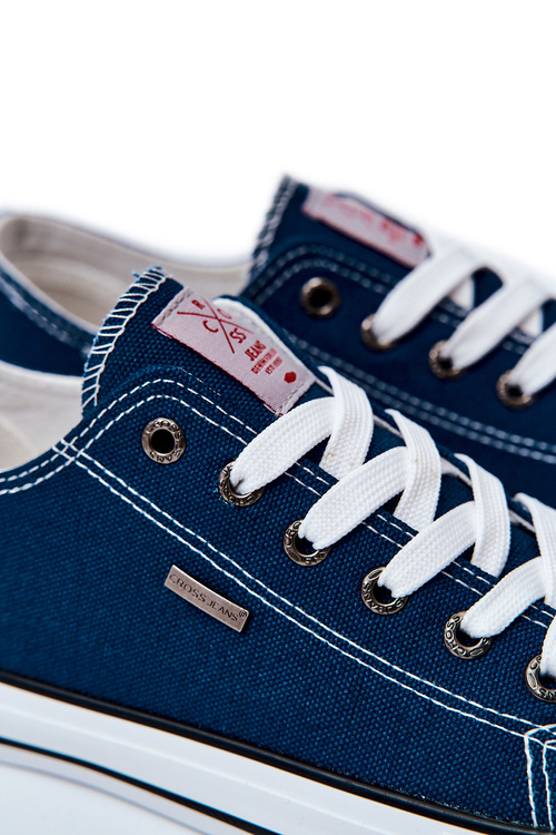 Męskie Klasyczne Trampki Cross Jeans JJ1R4004C Granatowe