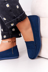 Damskie Zamszowe Mokasyny Big Star HH274663 Granatowe