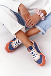 Damskie Sportowe Buty Memory Foam Big Star HH274567 Niebiesko-Pomarańczowe