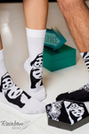 Skarpetki Rainbow Socks W Motywy Zwierzęce Zebra Panda Czarno-Białe 2 Pary