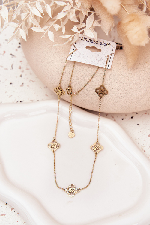 Naszyjnik Ze Stali Nierdzewnej Złoty