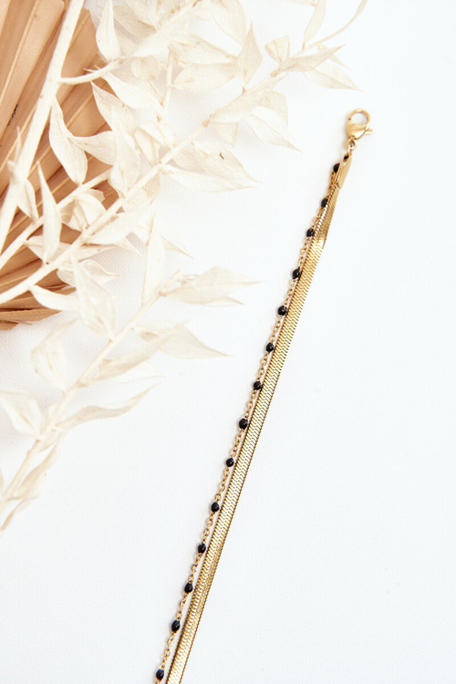 Podwójna Bransoletka Żmijka I Ankier Złota