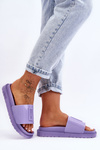 Damskie Klapki Big Star JJ274A304 Fioletowe
