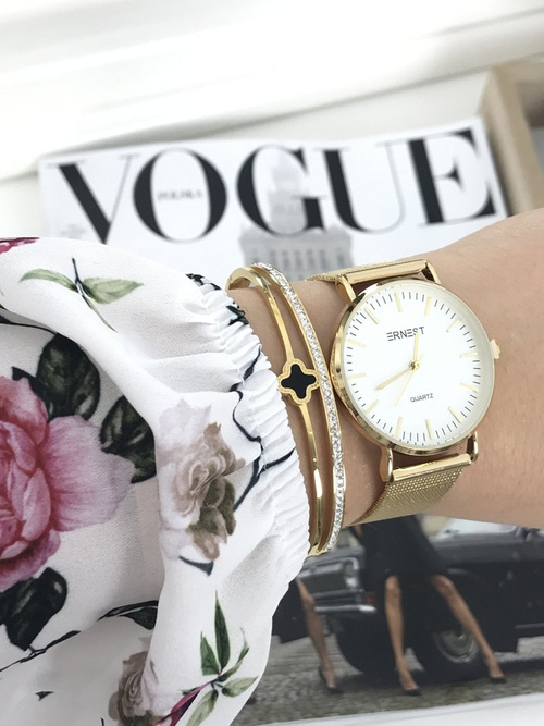 Damski Zegarek Ernest Lena Złoty