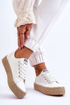 Modne Trampki Z Plecionką Lee Cooper LCW-23-31-1796L Białe
