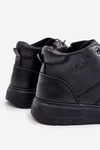 Skórzane Ocieplane Botki Sneakersy Męskie Lee Cooper LCJ-24-33-2913 Czarne