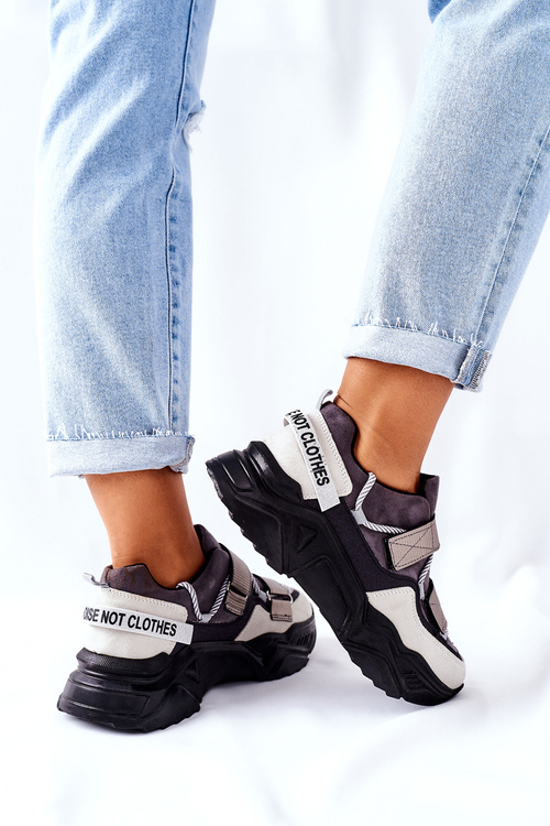 Damskie Sportowe Buty Sneakersy Czarne Katerini