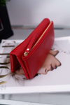 Portfel Damski Duży Czerwony na Zatrzask