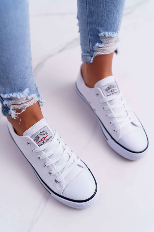 Trampki Damskie Niskie Smith's Białe