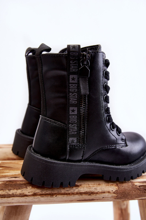 Dziecięce Botki Na Suwak Big Star KK374136 Czarne