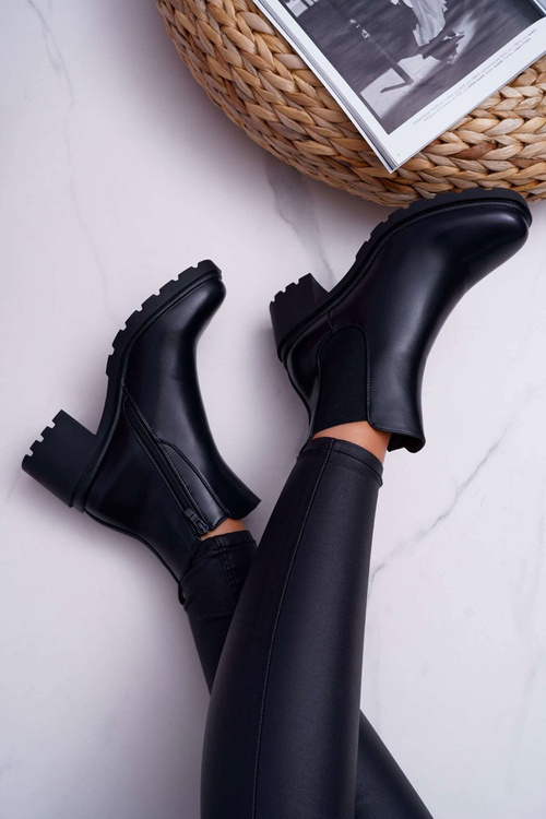 Damskie Botki Czarne Disquared