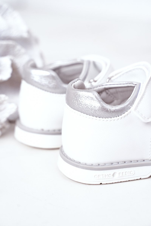 Dziecięce Ortopedyczne Sandały Na Rzepy Białe Maysa