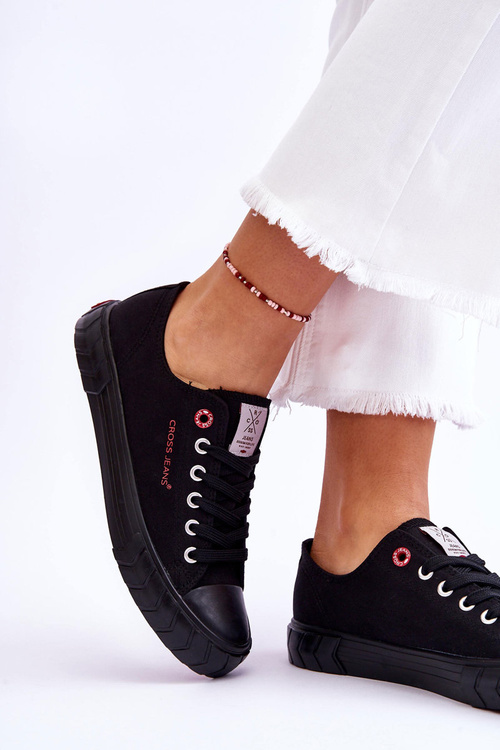 Klasyczne Damskie Trampki Cross Jeans LL2R4051 Czarne