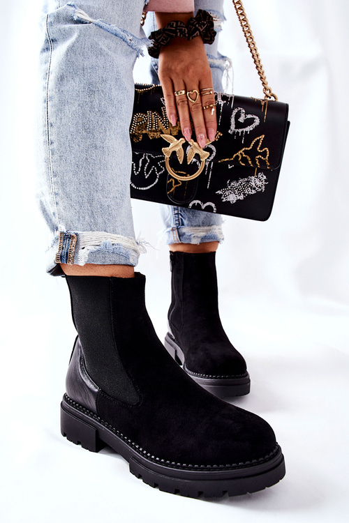 Ocieplane Botki Sztyblety Czarne Prestons