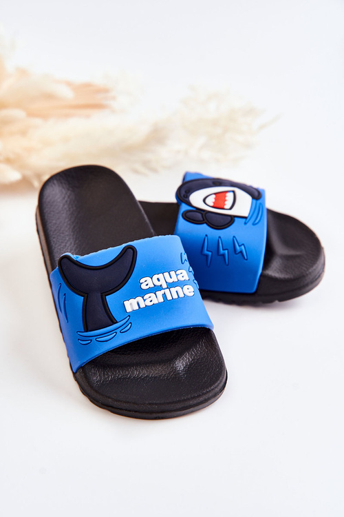 Lekkie Dziecięce Klapki Ciemnoniebieskie Sharky