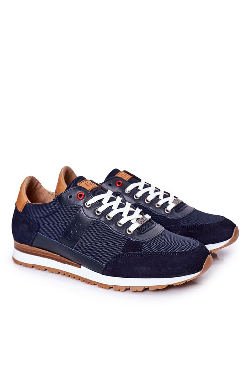 Męskie Sportowe Buty Sneakersy GOE HH1N4053 Granatowe
