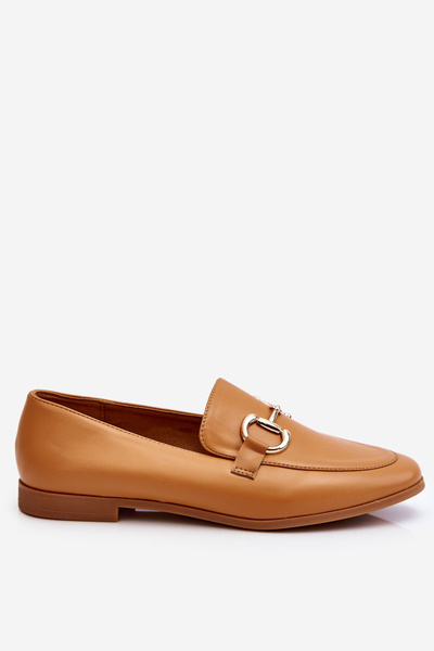 Klasyczne Damskie Mokasyny Z Ozdobą Camel Jamie