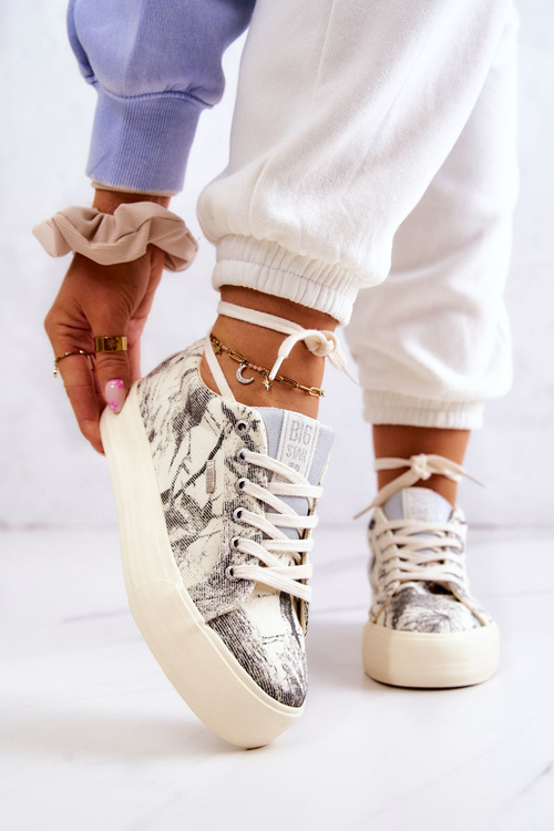 Sneakersy Buty Sportowe Big Star JJ274541 Jasnobeżowe