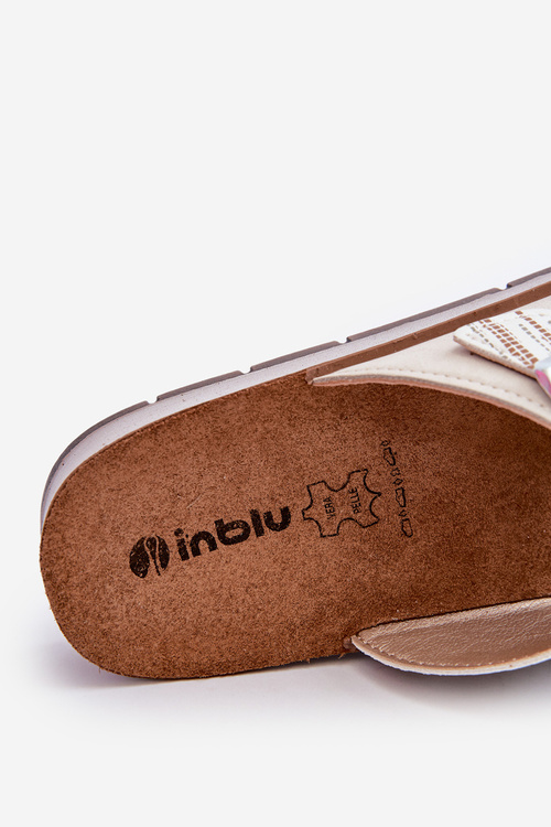 Wygodne Klapki Damskie Z Klamrami Inblu CP000045 Beżowe