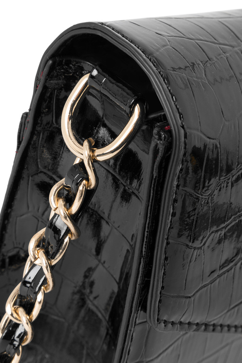 Mała Torebka Wizytowa Zwierzęcy Wzór NOBO NBAG-R3040-C020 Czarna