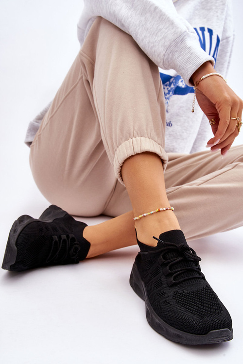 Wsuwane Damskie Buty Sportowe Czarne Ellison