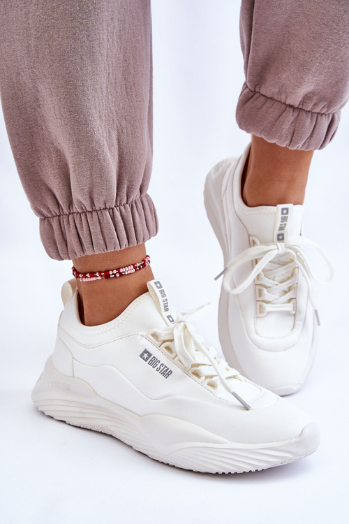 Damskie Sneakersy Memory Foam System Big Star LL274417 Białe