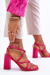 Klasyczne Sandały Na Obcasie Fuksja Lucetta