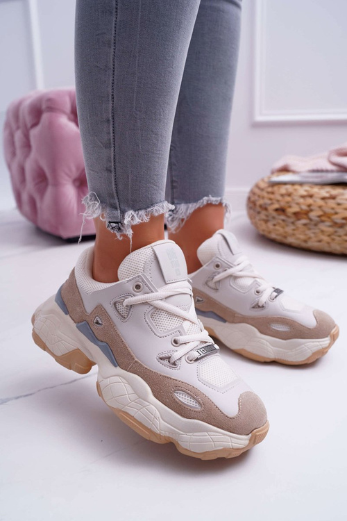 Damskie Sportowe Obuwie Big Star by Daniel Lopez Beżowe FF274429