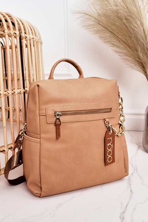 Damski Skórzany Plecak NOBO NBAG-K1800 Beżowy