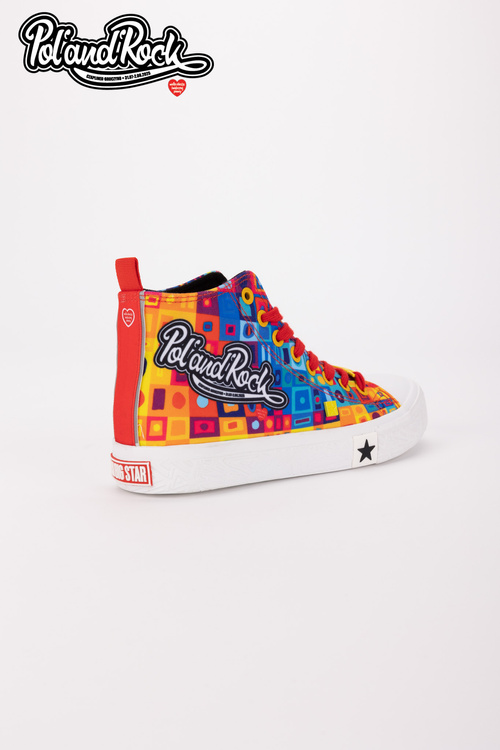 Trampki Pol'and'Rock Festival X Big Star SS174504 Zielono-Żółte