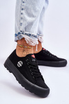 Niskie Damskie Trampki Na Platformie Lee Cooper LCW-23-44-1652L Czarne