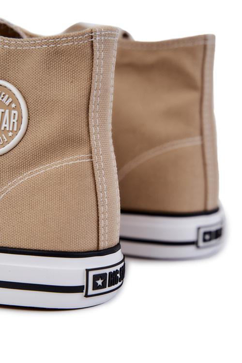 Męskie Wysokie Trampki Big Star JJ174386 Beżowe