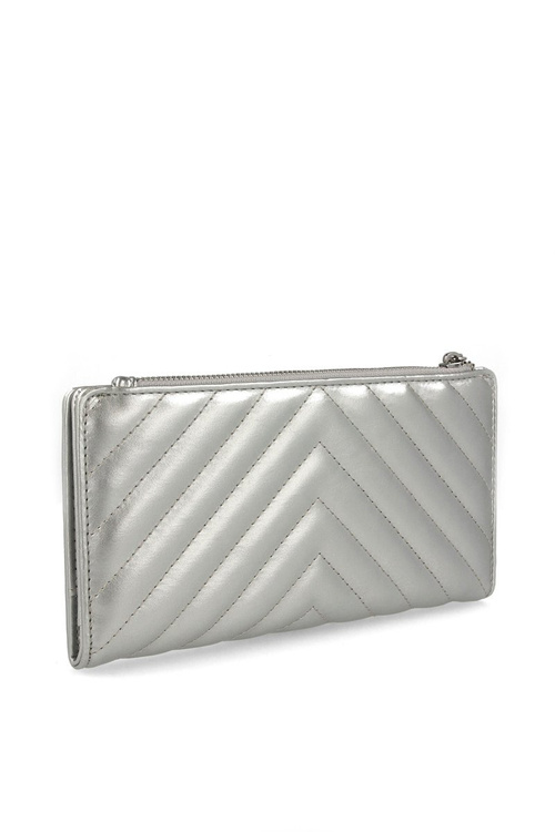 Portfel Damski MONNARI PUR0010-022 Pikowany Srebrny