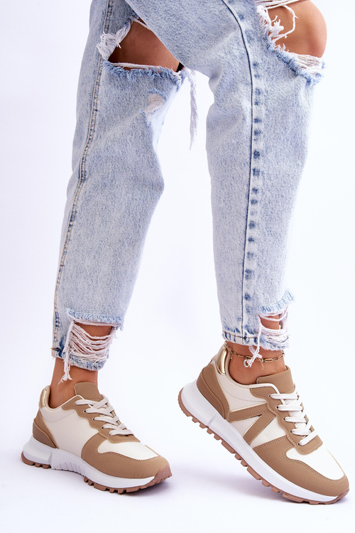 Damskie Niskie Buty Sportowe Beżowe Elliot