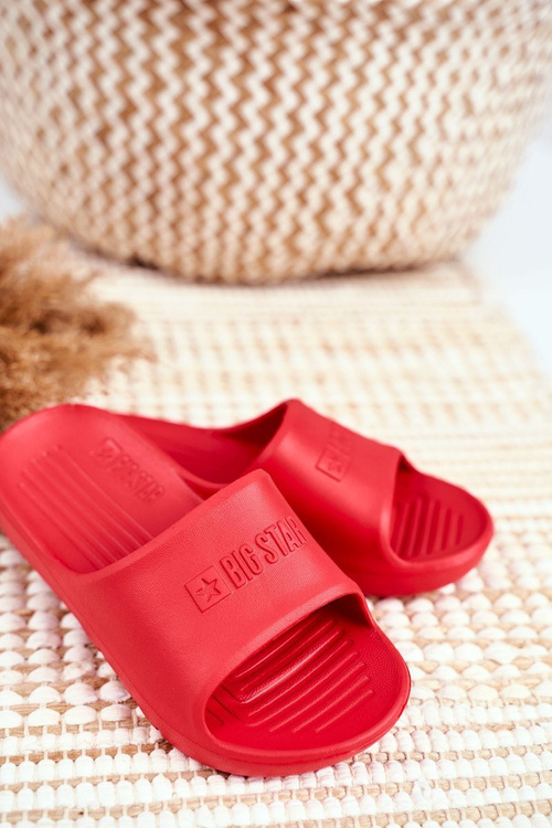 Klapki Dziecięce Młodzieżowe Big Star Czerwone GG374809