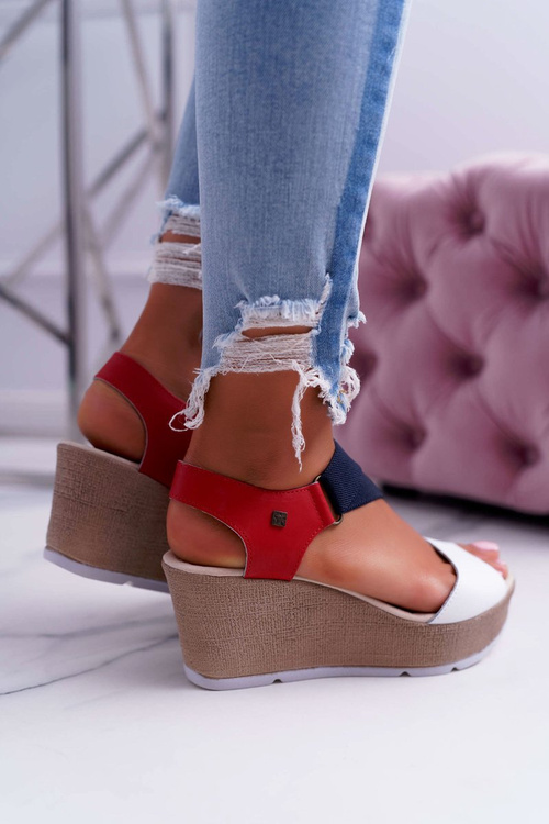 Sandały Damskie Na Koturnie Big Star Wsuwane DD276034