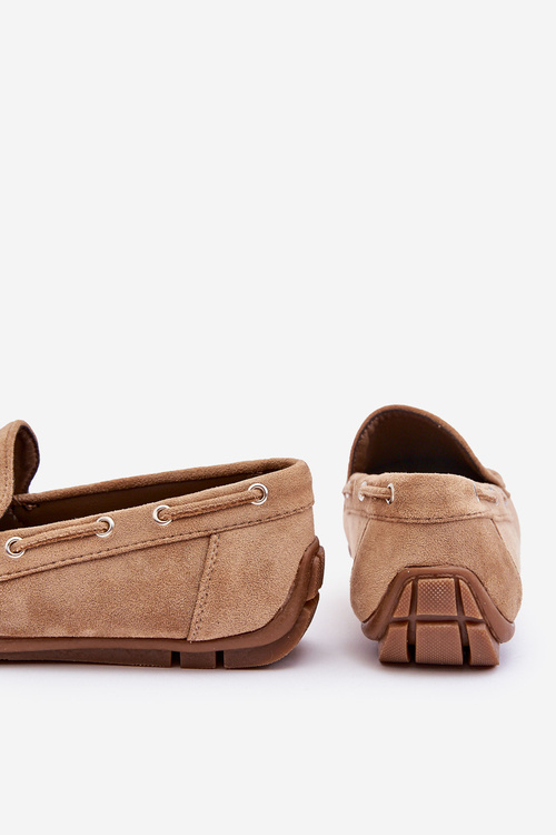 Męskie Zamszowe Wsuwane Mokasyny Brązowe Rayan