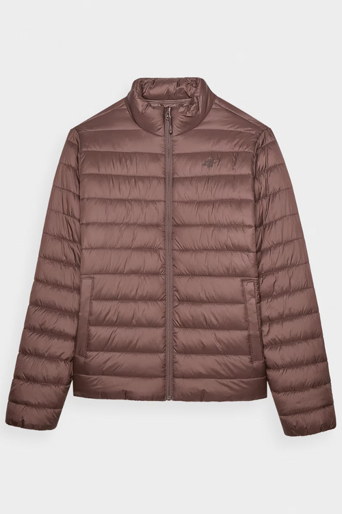 Kurtka Puchowa Męska Z Syntetycznym Wypełnieniem 4F 4FWAW24TDJAM483-80S Brązowa
