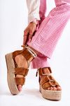 Espadryle Damskie Na Platformie Camel India