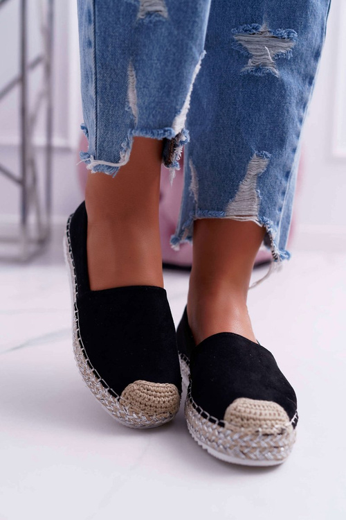 Espadryle Damskie Czarne Carian