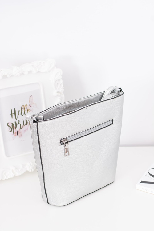 Damska Srebrna Listonoszka Torebka z Frędzlem