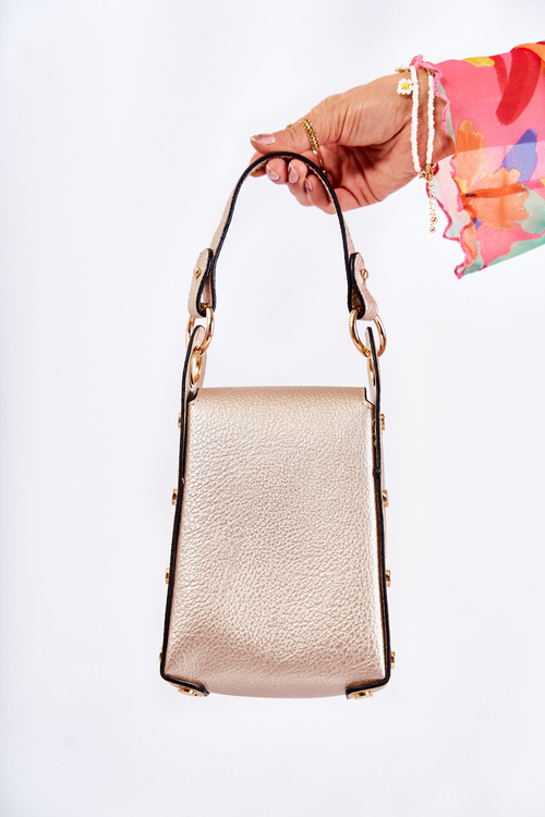 Mała Damska Torebka Z Ozdobą Złota Ellies