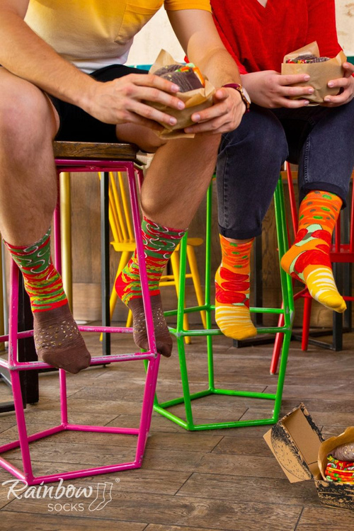 Skarpetki Rainbow Socks Burger Vege 2 Pary