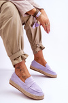 Damskie Zamszowe Espadryle Fioletowe Keyla