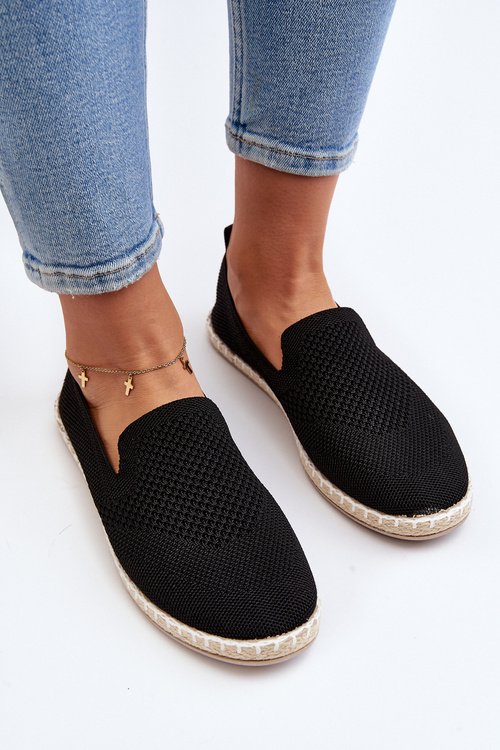 Wsuwane Damskie Espadryle Czarne Harmonie