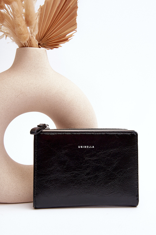 Damski Portfel Z Ekoskóry Czarny Cudea