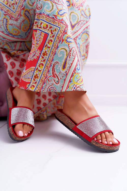 Damskie Klapki Na Korku Z Kryształkami Do It!