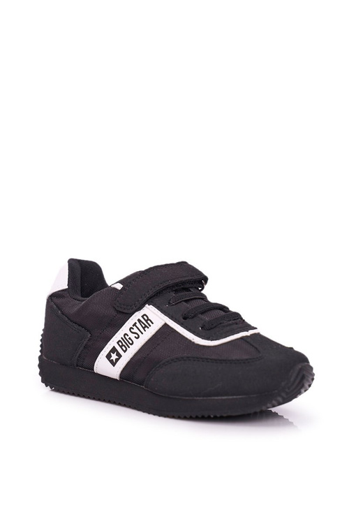 Sportowe Buty Dziecięce Big Star Na Rzepy Czarne FF374134